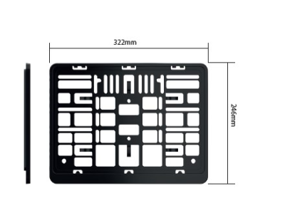 Numura rāmītis / paliktnis MELNS 322x246mm ARGO RAMKADACARSQUARE
