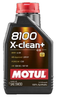 Motoreļļa VW 8100 X-clean+ 5W30 C3 1L 504.00 / 507.00 MOTUL 106376