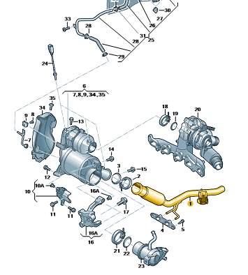 Izplūdes trakta drosele OE VAG 5Q0 253 101 AS
