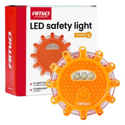 LED safety light 3xAAA IP65 12SMD + 3SMD AMIO-04828 AMIO 04828