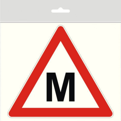 Mācību zīme (M burts) Uzlīme 140x125mm REM LTR-0034