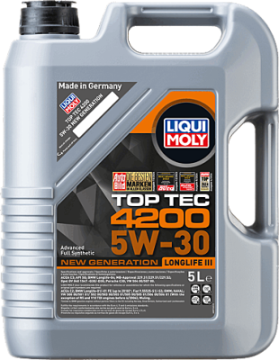 Motoreļļa TOP-TEC 4200 5W30 5L LONGLIFE III (504.00 / 507.00) LIQUI MOLY 8973