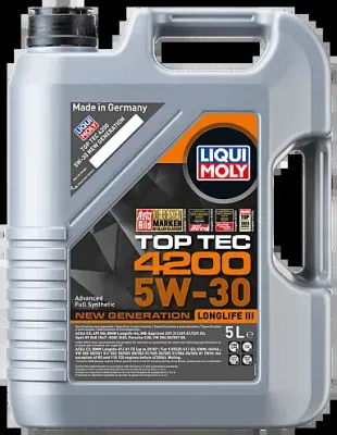 Motoreļļa TOP-TEC 4200 5W30 5L LONGLIFE III (504.00 / 507.00) LIQUI MOLY 8973