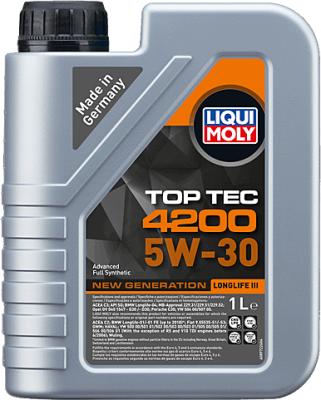 Motoreļļa TOP-TEC 4200 5W30 1L LONGLIFE III (504.00 / 507.00) LIQUI MOLY 8972