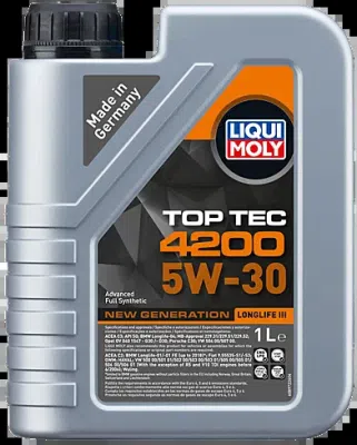 Motoreļļa TOP-TEC 4200 5W30 1L LONGLIFE III (504.00 / 507.00) LIQUI MOLY 8972