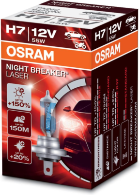 Auto spuldzes NIGHT BREAKER LASER H7 55W 12V +150% (1gab.) ams-OSRAM 64210NL