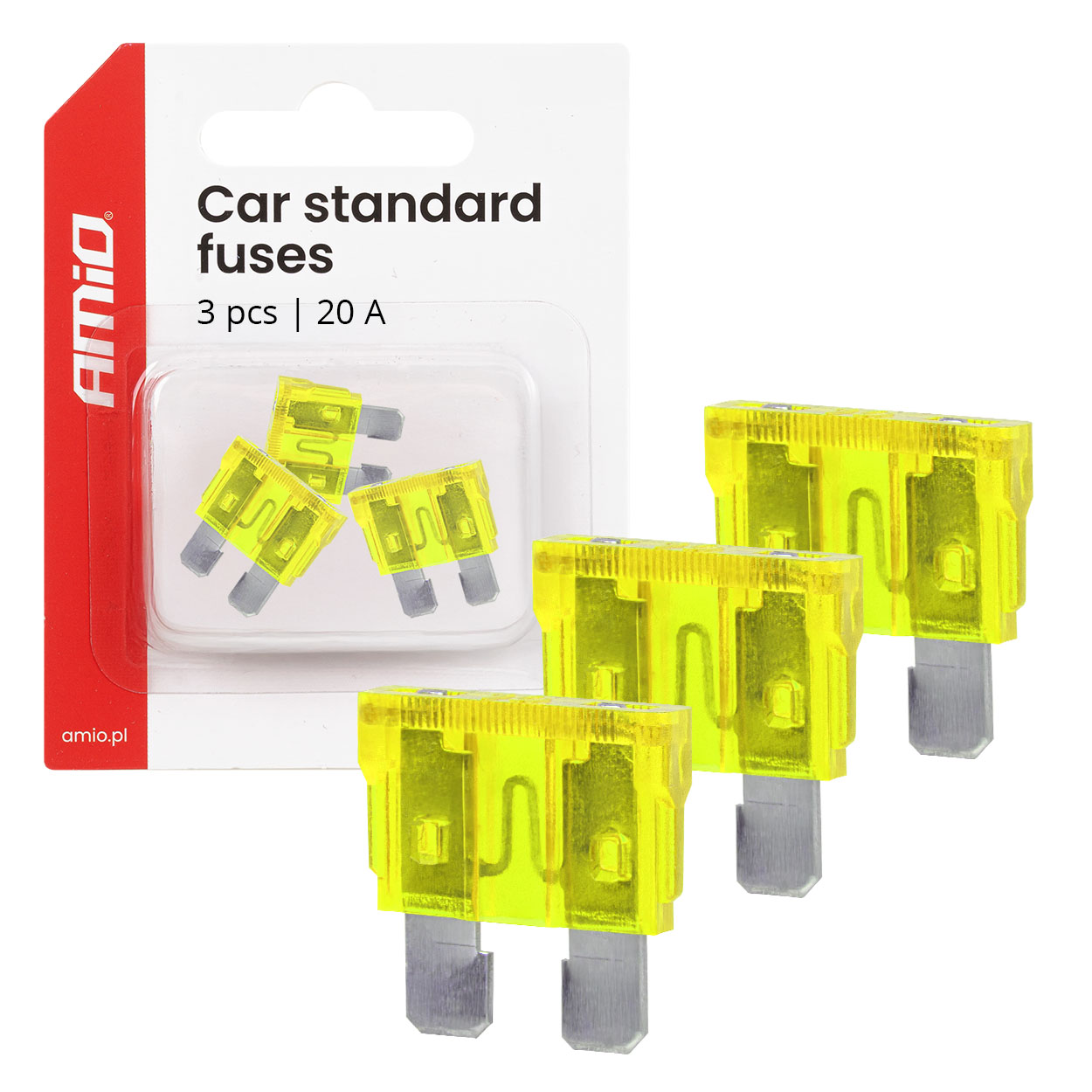 Car blade fuses STANDARD 3 pcs