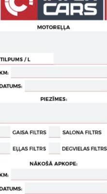 Servisa intervāla uzlīme ICLV-OILSTICK.IC150