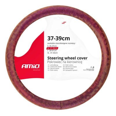 Steering wheel cover SWC-33-M (37-39cm) AMIO 02806