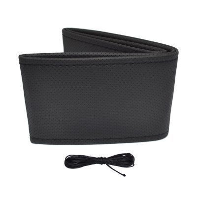 Perforated Stitching steering wheel cover black 38-39 cm AMIO OTDK201