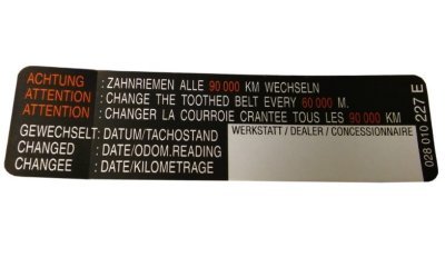 Uzlīme  90 000Km OE VAG 028 010 227E