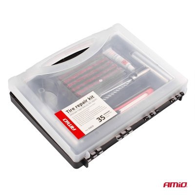 Riepu remonta komplekts Ar diegu līmi un adatu (metāla rokturis) AMIO 02829