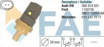 Vadu remonta komplekts, ārējās temperatūras devējs OE VAG 06A919501A