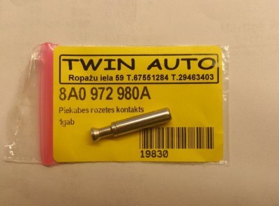 Piekabes rozetes kontakts Vadam 1mm*-2mm* 1gab OE VAG 8A0972980A