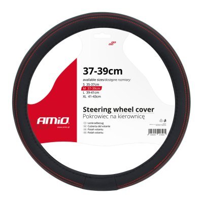 Steering wheel cover SWC-01-M (37-39cm) AMIO 01355