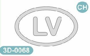 Uzlīme 3D 125x 85mm LV UZRAKSTS REM 3D-0068