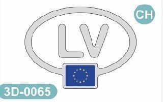 Uzlīme 3D 125x 95mm LV UZRAKSTS / ES KAROGS REM 3D-0065