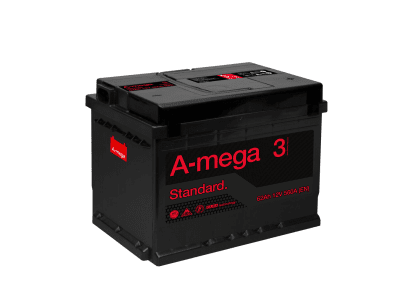 Akumulators STANDARD 62Ah / 560A 242x 175x 190mm A-MEGA 3MS62R
