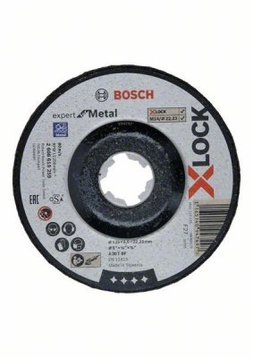 Slīpēšanas ripa (Metālam) 6,0mm 125x 22.23mm X-LOCK BOSCH 2608619259