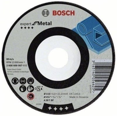 Slīpēšanas disks 125mm METĀLAM 125X22X6 A 30 T BF BOSCH 2608600223