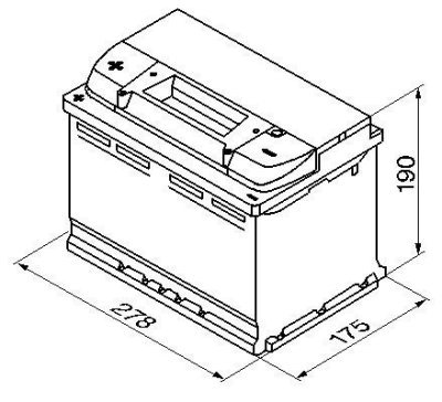 Startera akumulatoru baterija EXIDE EB741