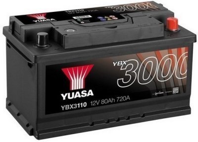 Akumulators 80Ah / 760A 317x175x175 YUASA YBX3110