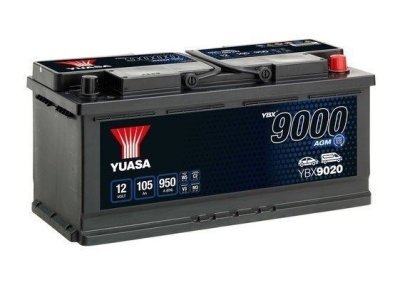 Akumulators AGM START STOP 105Ah / 950A 393x 175x 190mm YUASA YBX9020