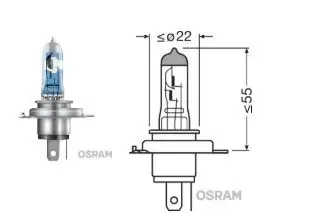 Auto spuldze NIGHT BREAKER LASER H4 60 / 55W +150% ams-OSRAM 64193NL