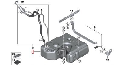 AdBlue tvertne BMW 10- OE BMW 16197286064