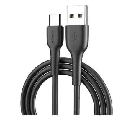 Telefona lādēšanas vads MELNS 3A 30cm USB-USB type C ESSAGER EXCT-LDB01