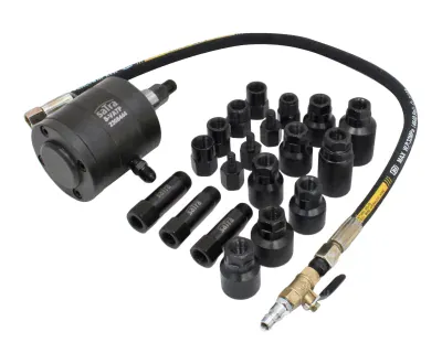 Degvielas sprauslu demontāžas instruments Pneimatisks, 19 adapteri komplekts ASTA S-VA7P