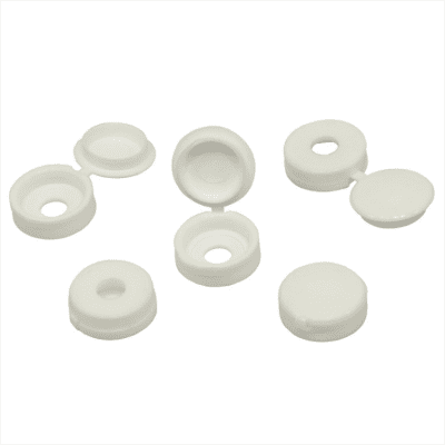 Plastmasas uzspiežams aizsargvāciņš Balts 1gab numura zīmes skrūvei REM FX-W-01