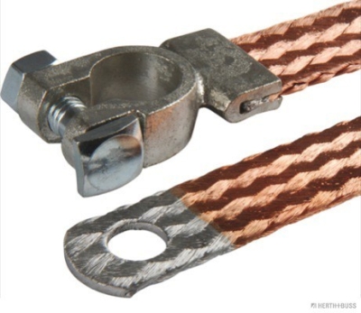 Masas vads ar klemmi MĪNUS 400mm 21.2mm2 (plecionka) Herth+Buss Elparts 52287040