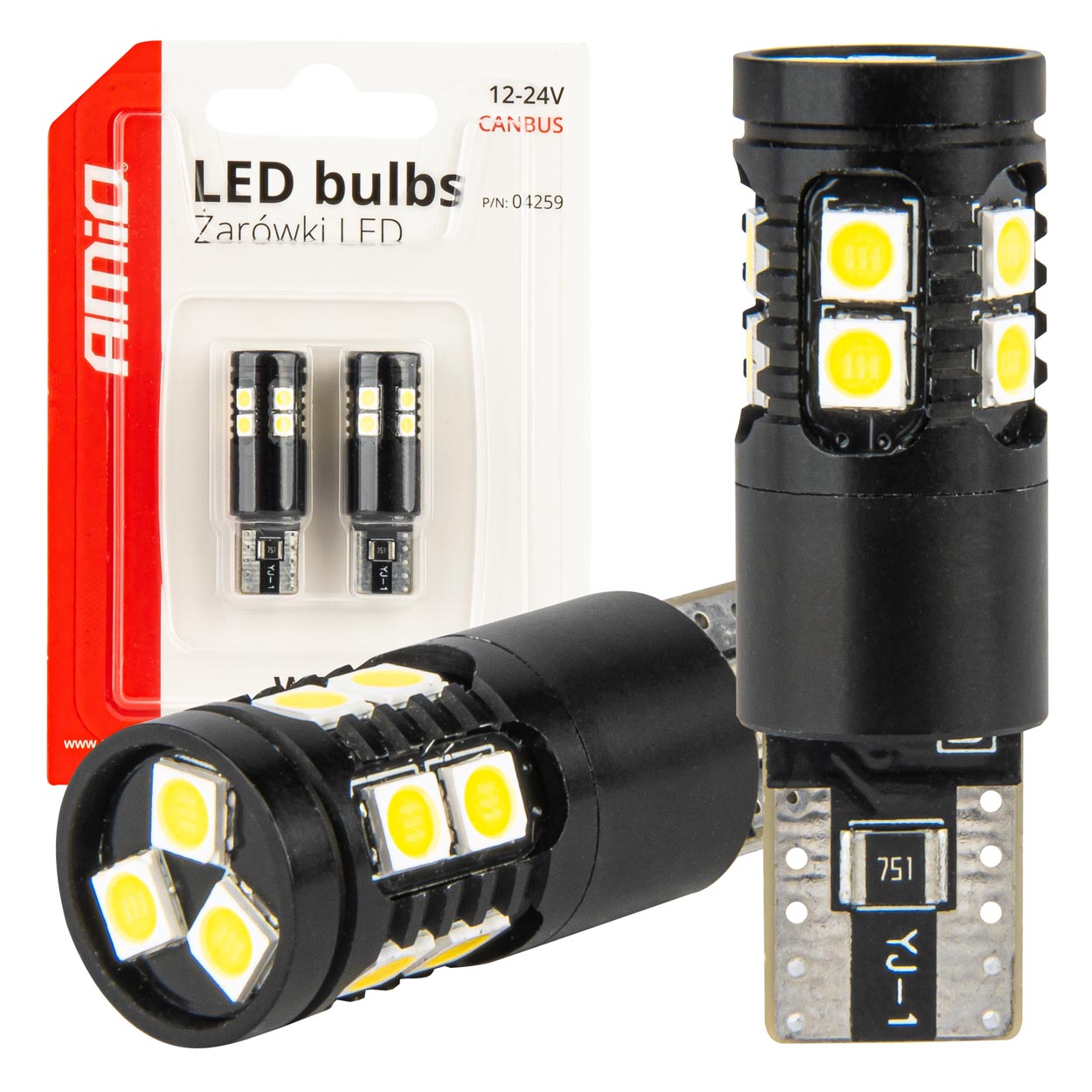 LED CANBUS bulbs T10 W5W 13SMD
