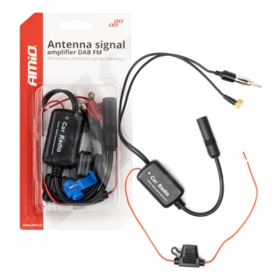 Antena signāla pastiprinātājs 12V DAB FM AMIO 04134