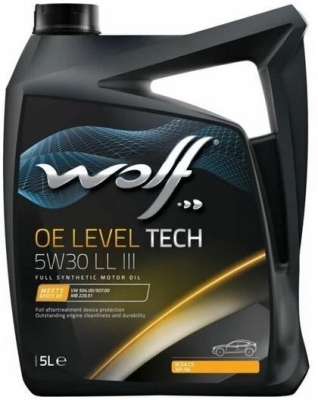Motoreļļa OE LEVEL TECH -75602 5W30 5L LL III LONG LIFE VW 507.00 WOLF 1043893