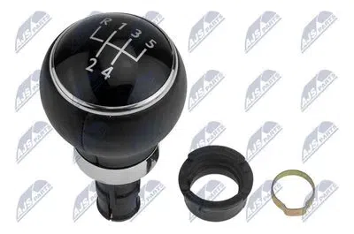 Ātrumpārslēga uzgalis ādas (5 ātrumi) VW GOLF 5 / 6 / JETTA 3 NTY GZB-VW-027