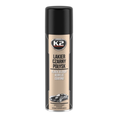 Auto krāsa aerosolā 500ml MELNA SPĪDĪGA K2 L341