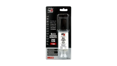 Divkomponentu epoksīda līme 5min 25ml +80C Caurspīdīga MA PROFESSIONAL 20-B68