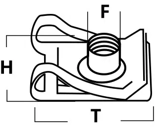 Skrūves ligzda metāla skrūvei 6.3mm 16x20mm 5mm H=6mm AutoClips AC-287