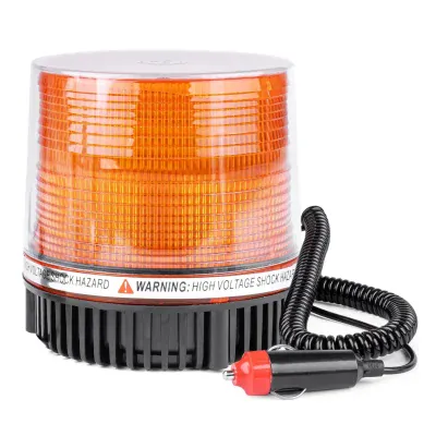 Avārijas gaismas lukturis oranžš bākuguns Stroboskopiskā LED lampa 24V AMIO 01277