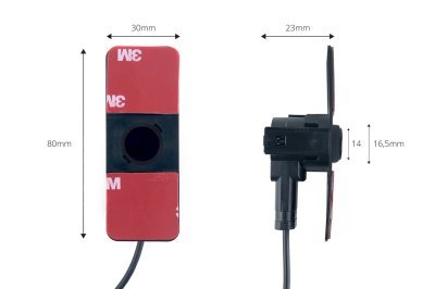 Parking assistant system Buzzer 8 sensor black inside mount 16,5mm AMIO 02254