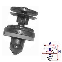 Stiprinājuma poga Ford C-MAX/ Ford Focus ROMIX C40264