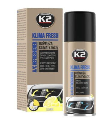 Kondicioniera sistēmas tīrītājs citronu aromāts 150ml DEZINFICĒ / ATSVAIDZINA K2 K222