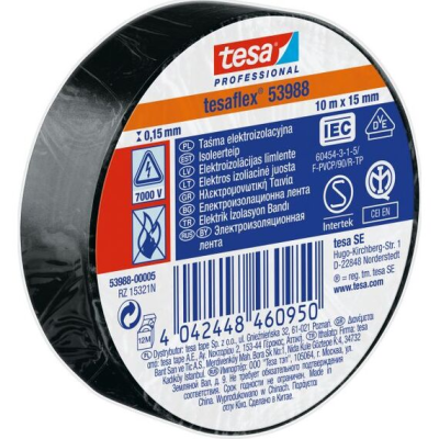 IZOLĀCIJAS LENTA PVH (MELNA) 10M/15 TESA 53988-00005-00