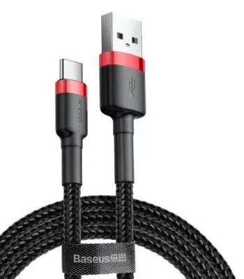 Telefona lādētāja vads USB Type C Melns 2m 2A BASEUS CATKLF-C91