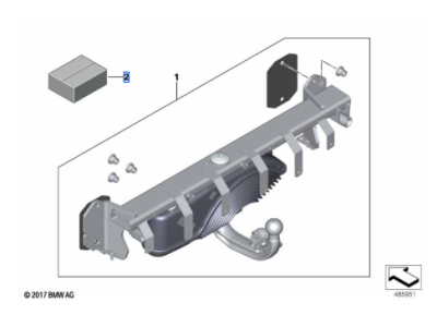 Piekabes āķa elektro remkompl. BMW X3 / X4 17- OE BMW 71602458026