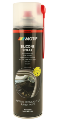Silikona aerosols durvju gumijām 500ml ūdeni atgrūdoša smērviela MOTIP 090107