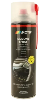 Silikona aerosols durvju gumijām 500ml ūdeni atgrūdoša smērviela MOTIP 090107