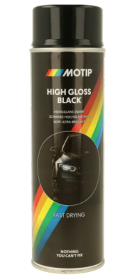 Auto krāsa aerosolā 500ml MELNA MATĒTA MOTIP 04006